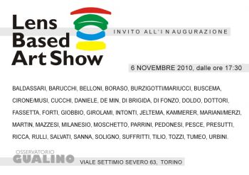 cartolina invito lens based art show